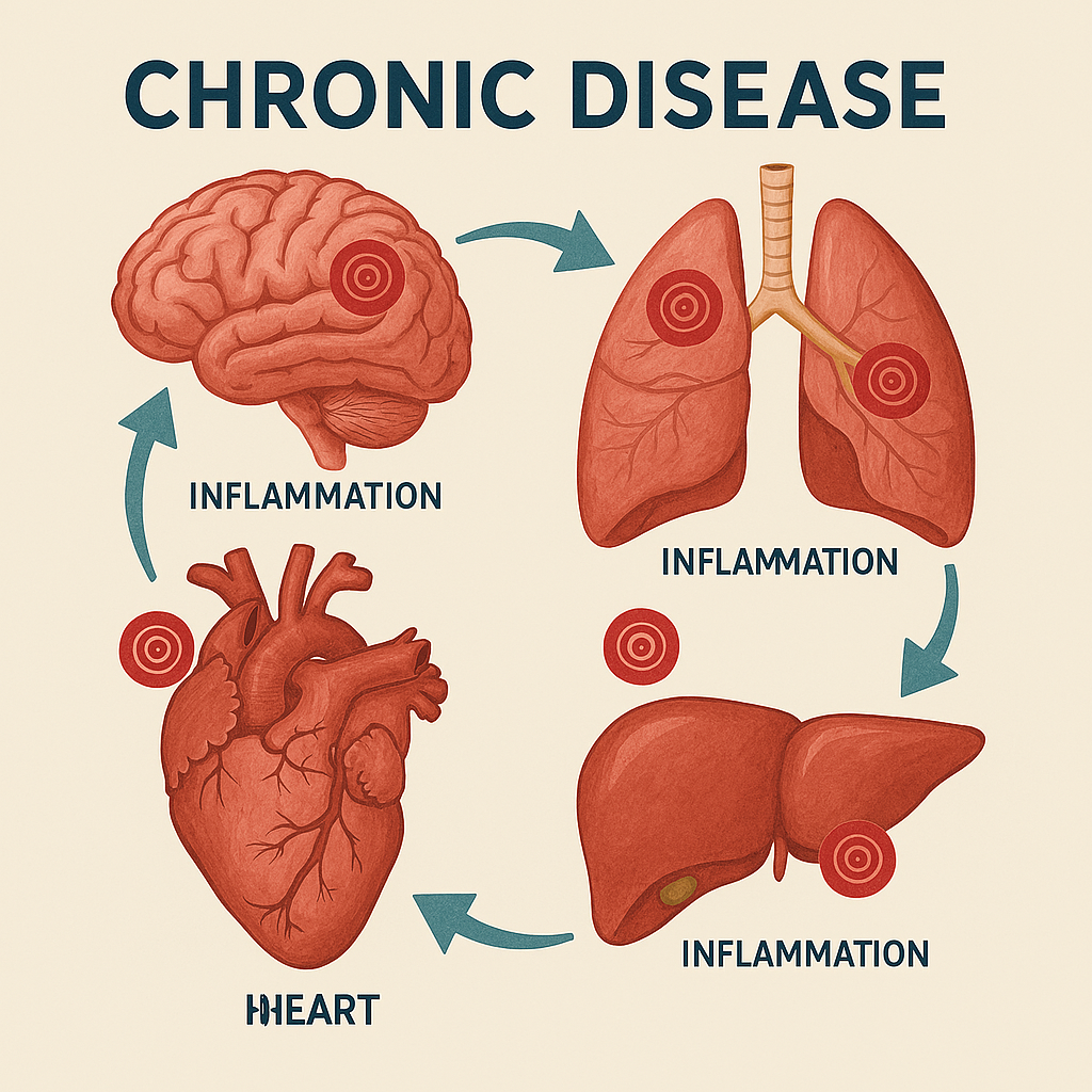 Chronic disease fatigue, hypertension, brainfog